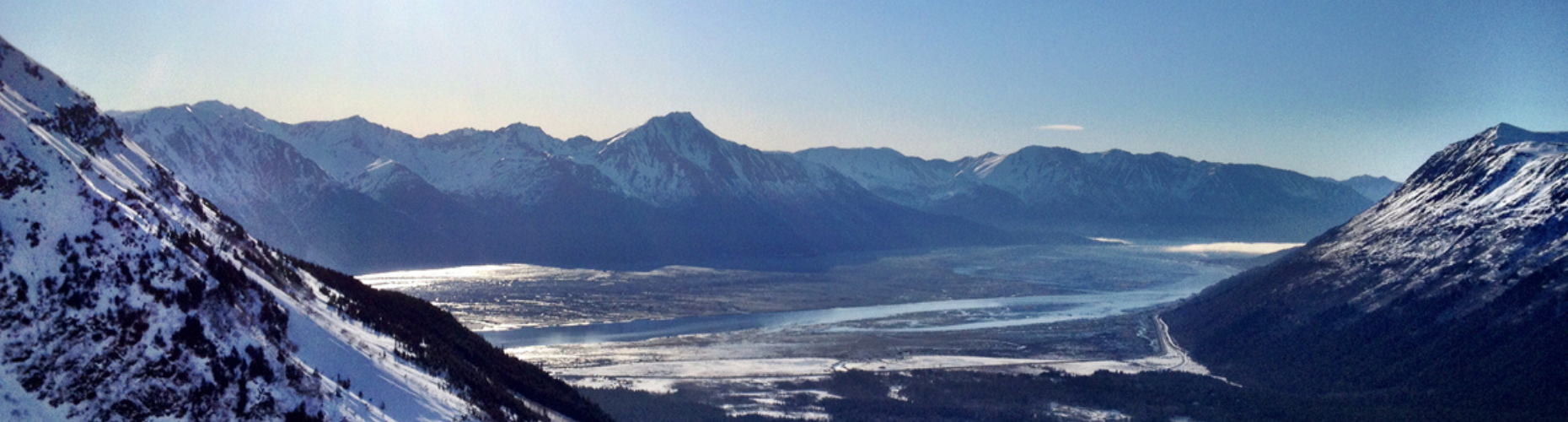 Anchorage as seen from the Northwest with Chugach Range in the background