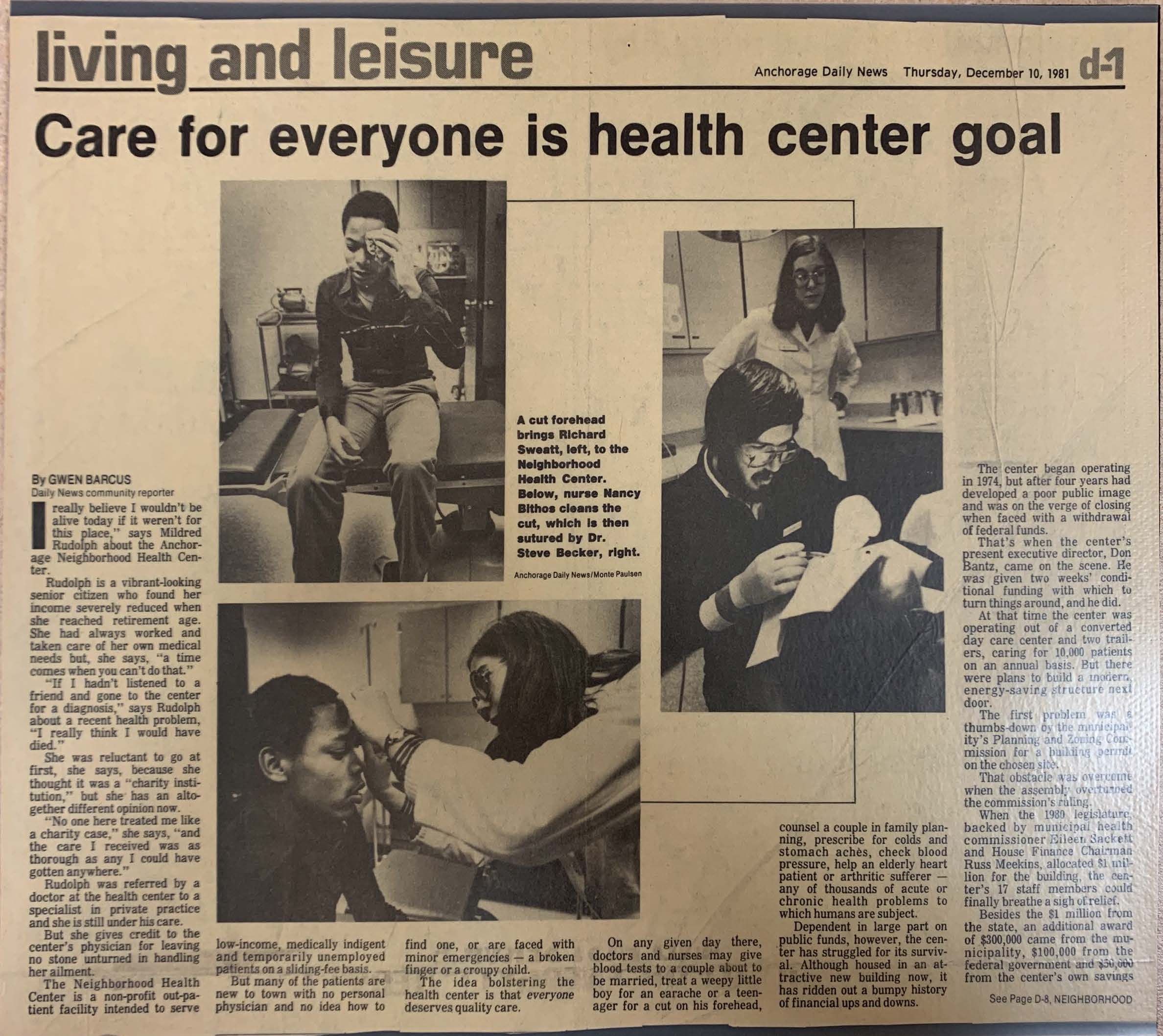 1981 December 10 Anchorage Daily News 'Care for everyone is a health center goal'.jpg