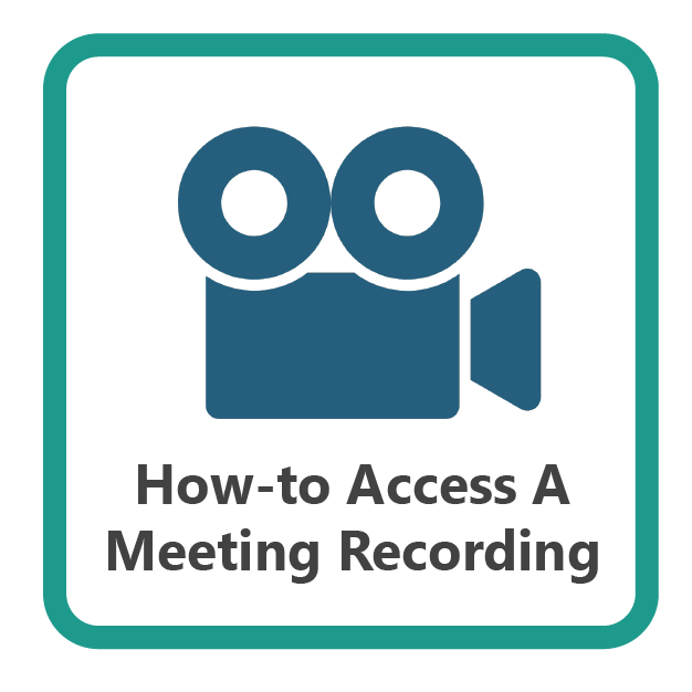 Find out where to acess a meeting recording.