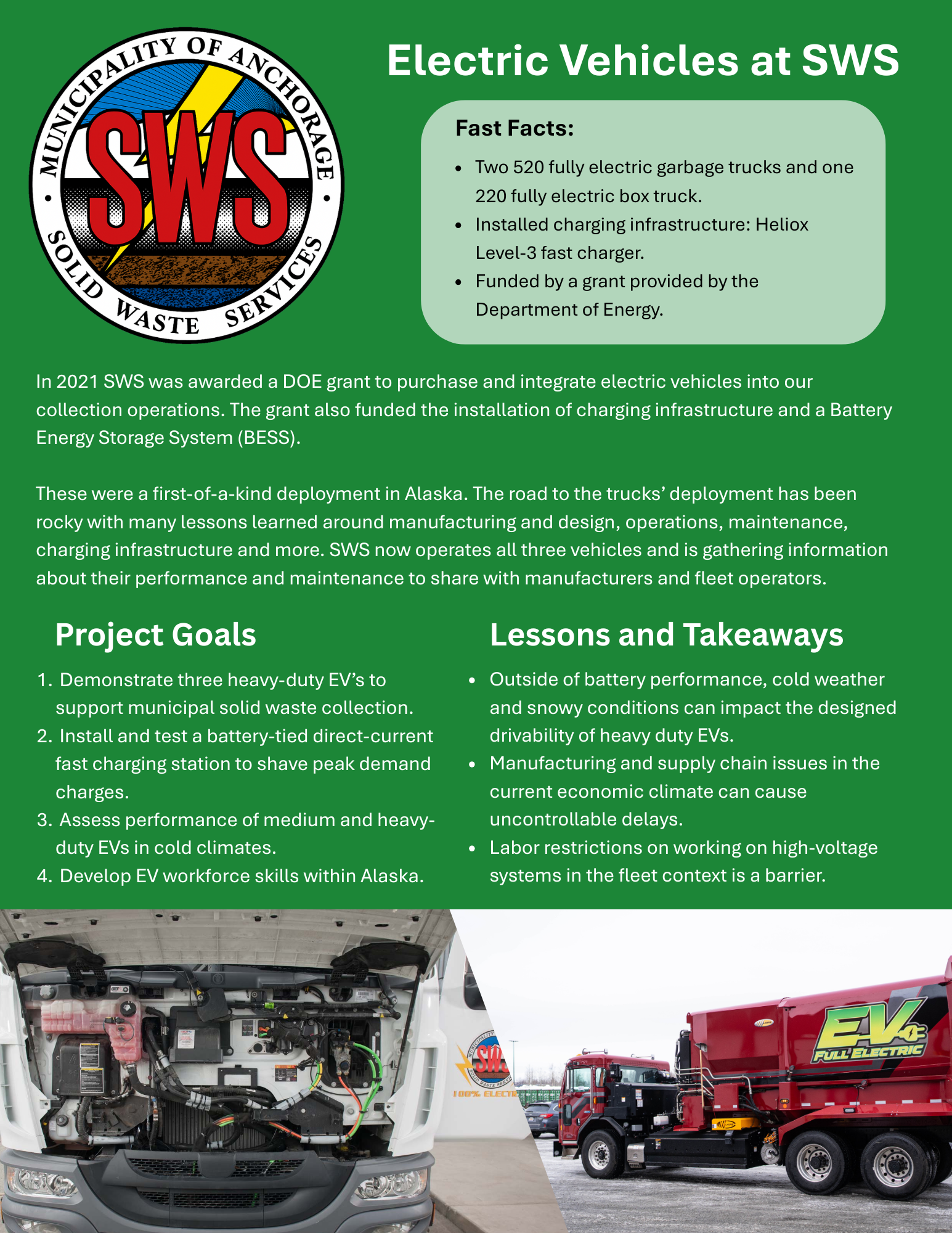 Fact sheet: electric vehicles at SWS