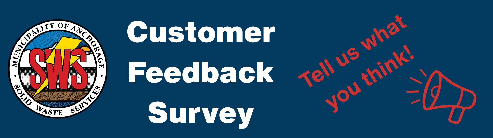 Button to navigate to customer feedback survey