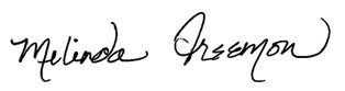 Melinda Freemon's signature