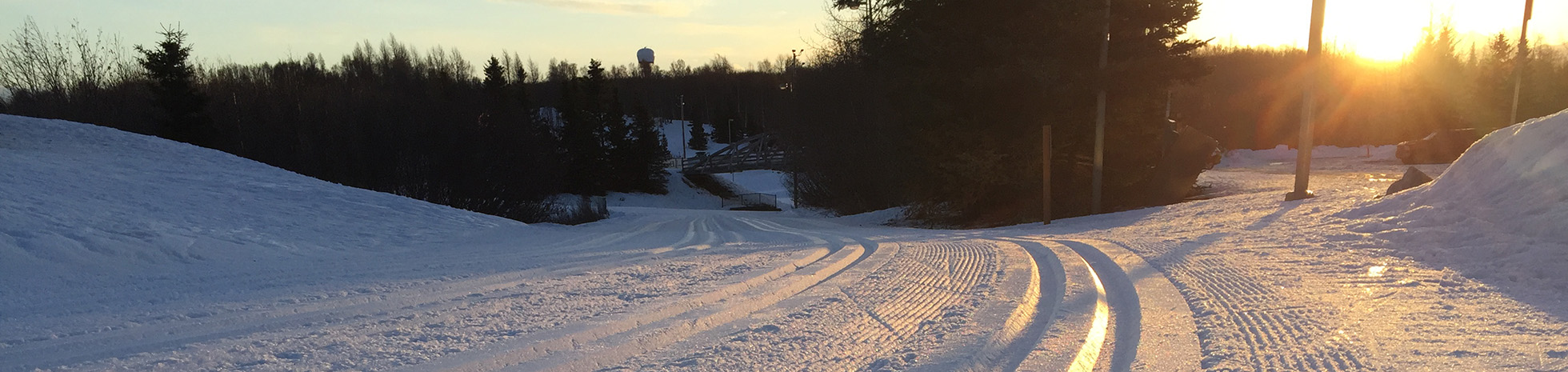 Groomed ski trail